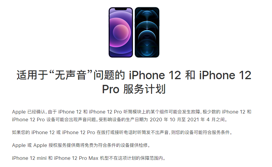 延长苹果手机维修分享iPhone 12/Pro 拨打或接听电话时无声音怎么办 